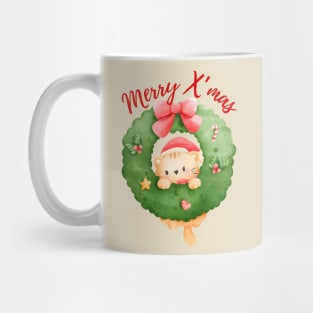 Merry X’mas, Meowy Christmas, cute and adorable Christmas cat. Mug